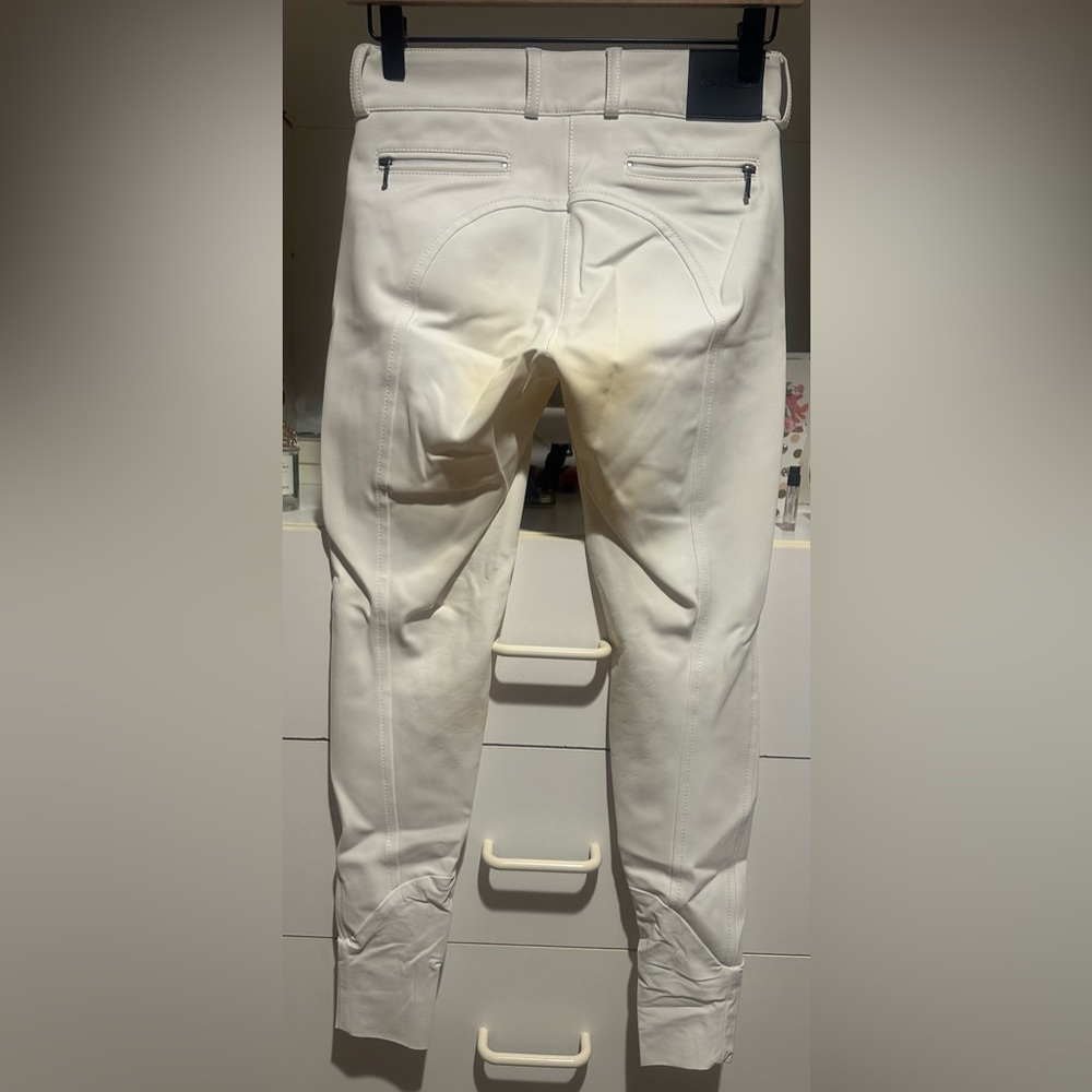 Iago Italia Equestrian Riding Show Breeches, White, Size 24, Good Condition - Picture 5 of 14